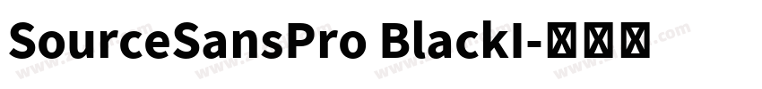 SourceSansPro BlackI字体转换